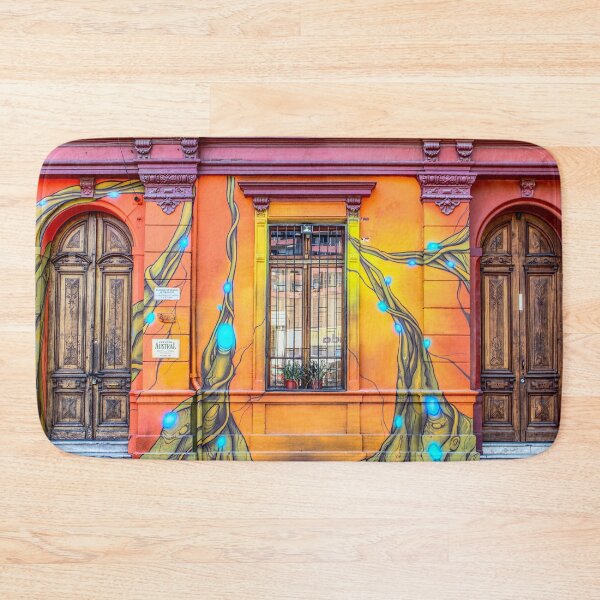 Item preview, Adorn your life with this Colorful Mural of a building in  Santiago, Chile designed and sold by mycloudzdesign.