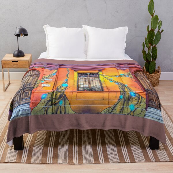 Item preview, Adorn your life with this Colorful Mural of a building in Santiago, Chile designed and sold by mycloudzdesign.