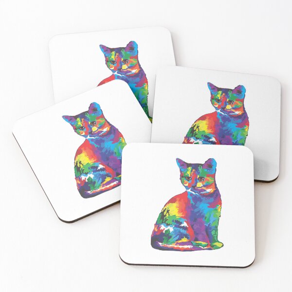 Item preview, Cute Cat Graphic Colorful Paint designed and sold by Finolca.