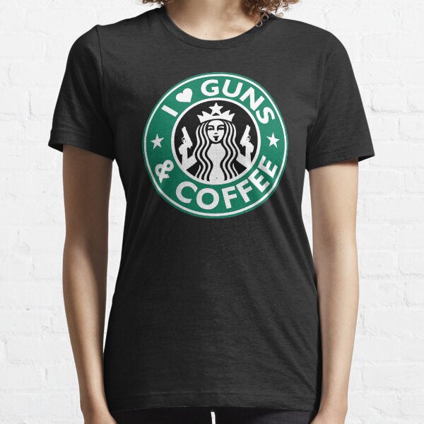I Love GUNS AND COFFEE Shirt Funny Gun T-Shirt Essential T-Shirt