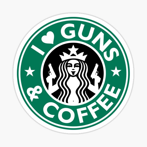 Download Guns Coffee Stickers Redbubble