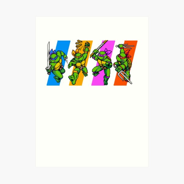 TMNT Turtles in Time Characters Art Print