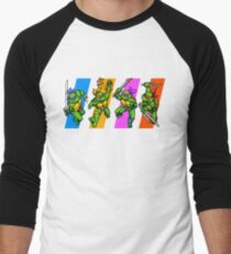TMNT Turtles in Time Characters Men's Baseball ¾ T-Shirt