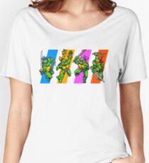 Camiseta ancha Tortugas TMNT en caracteres de tiempo