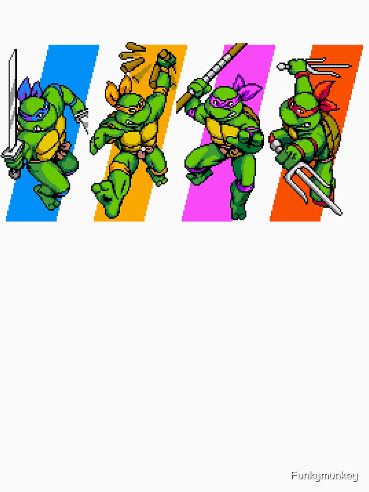 tmnt turtles in time comic book palette