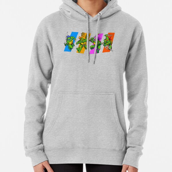 TMNT Tortugas en Personajes del Tiempo Sudadera con capucha