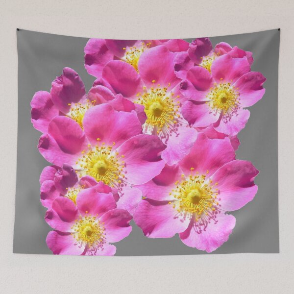 Aperçu de l'œuvre WILD CERISE ROSE ROSE MOTIFS ABSTRAIT GRIS ART créée et vendue par sharlesart.