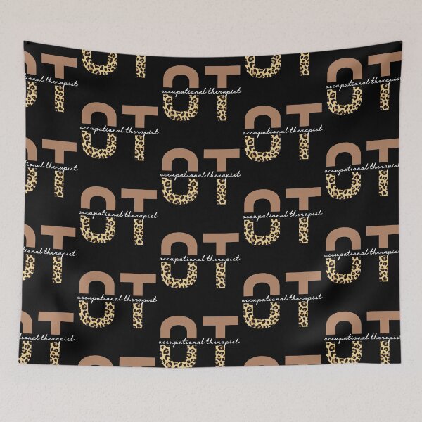 Item preview, Occupational Therapist Cheetah print typography | OT gifts | Occupational Therapy leopard gifts designed and sold by Violet Treasures.
