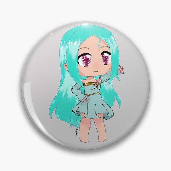 Artikelvorschau, Gacha Life - Gacha-Mädchen mit aquamarinem Haar entworfen und verkauft von pockyartstudio.