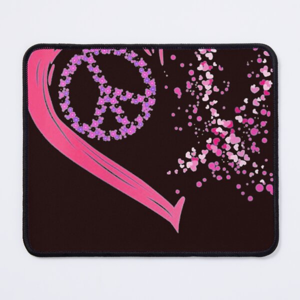 Item preview, Peace Love Cure hearted Pink Ribbon designed and sold by sudotienganh.