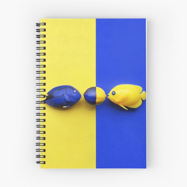 Item preview, Dark Blue surgeon fish and yellow angel fish  designed and sold by orangerinka.