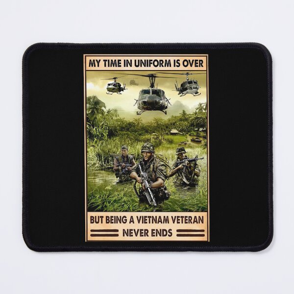 Item preview, My Time In Uniform Is Over But Being A Vietnam Veteran Never Ends - Vietnam Veteran Poster Gift designed and sold by WoleArt.