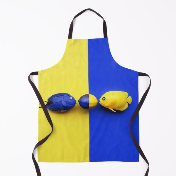 Item preview, Dark Blue surgeon fish and yellow angel fish designed and sold by orangerinka.