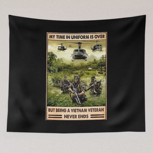 Item preview, My Time In Uniform Is Over But Being A Vietnam Veteran Never Ends - Vietnam Veteran Poster Gift designed and sold by WoleArt.