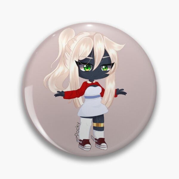 Artikelvorschau, Gacha Life - Gacha Schwarzes Mädchen mit grünen Augen entworfen und verkauft von pockyartstudio.