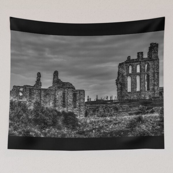 Item preview, The Priory At Tynemouth In Monochrome designed and sold by axp7884.