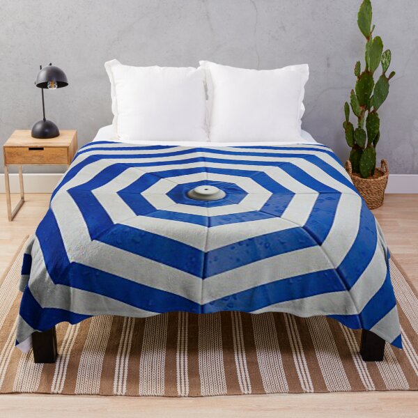 Item preview, Beach Umbrella Striped pattern, Blue linear pattern,  designed and sold by Nostrathomas66.