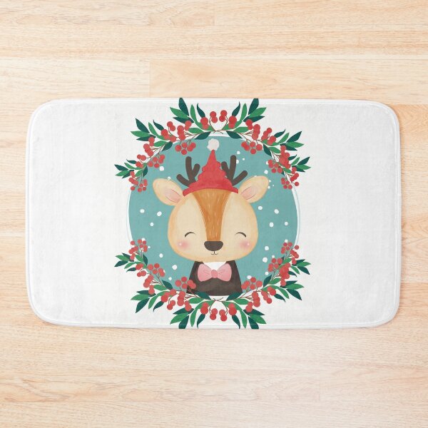 Item preview, Season’s Greetings, Merry Christmas, greetingcard with a cute little deer in the snow designed and sold by marina63.