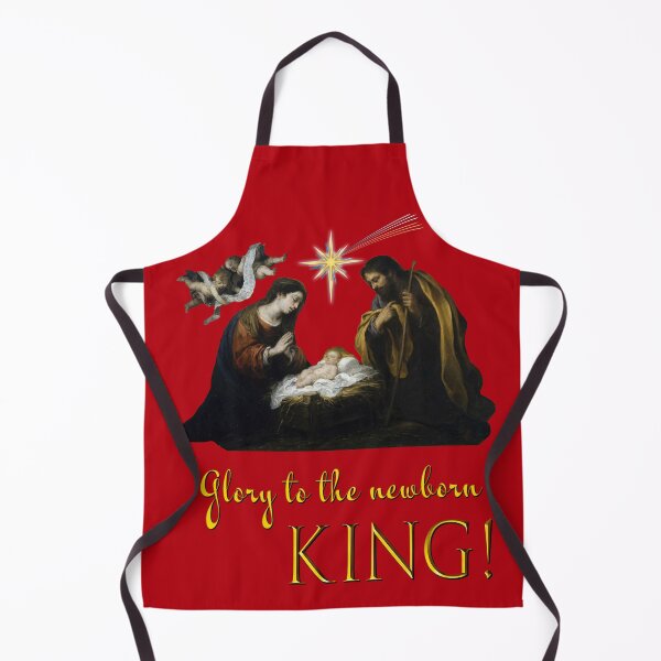 Item preview, Glory to the Newborn King Nativity Scene Catholic Christmas (red) designed and sold by Brasilia.