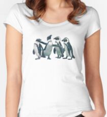 penguin party Women's Fitted Scoop T-Shirt