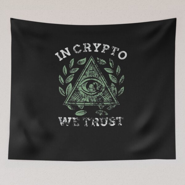 Item preview, In Crypto We Trust Cryptocurrency Design designed and sold by Funny-Tees4U.
