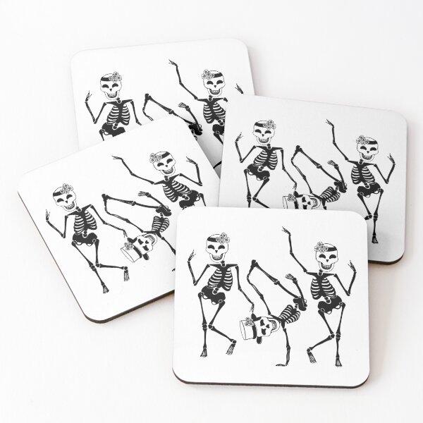 Item preview, Tres esqueletos danzantes, Esqueletos danzantes negros, Danza de esqueletos designed and sold by kMariaART.