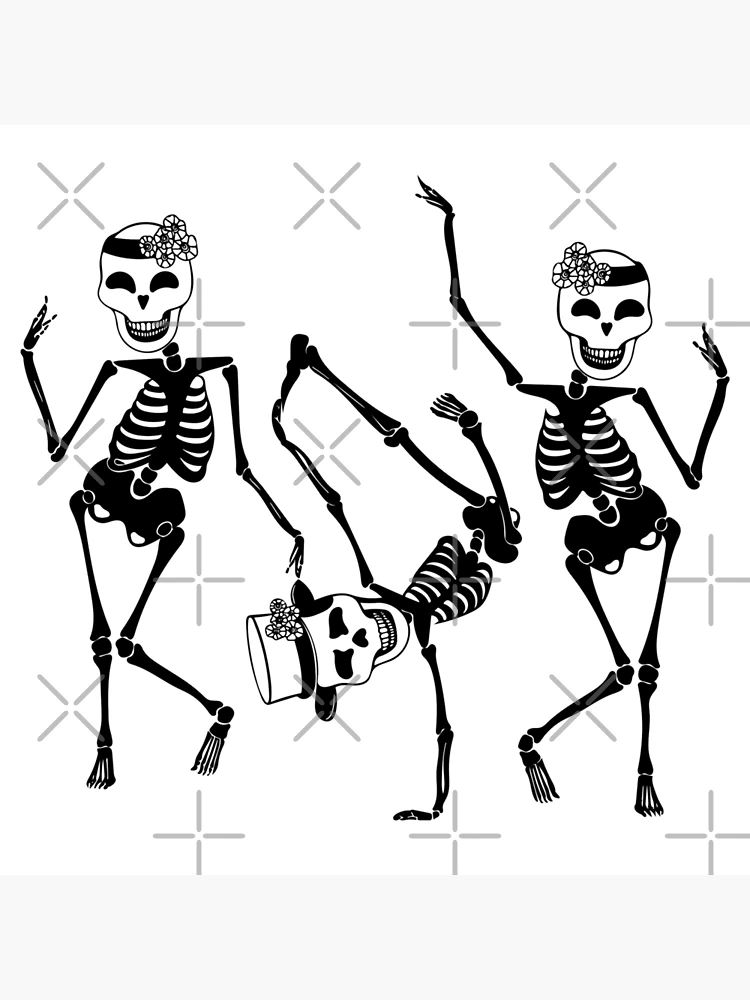 Black Dancing Skeleton | Bulk Halloween Paper Straws 2000 Units