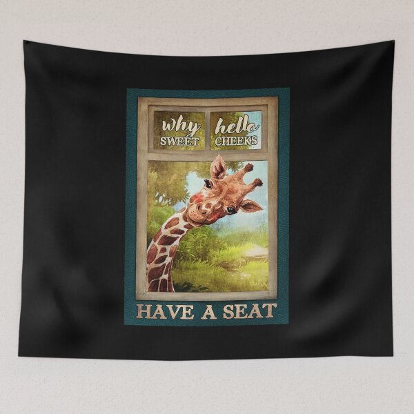Item preview, Giraffe Why Sweet Hello Cheeks Have A Seat designed and sold by hippololocc.