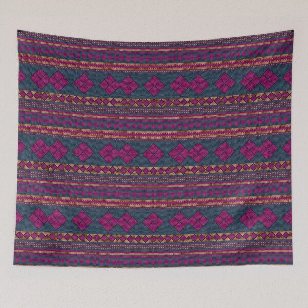 Item preview, Simple baby knitting pattern in green orange pink graphic classic designed and sold by Nubaex.