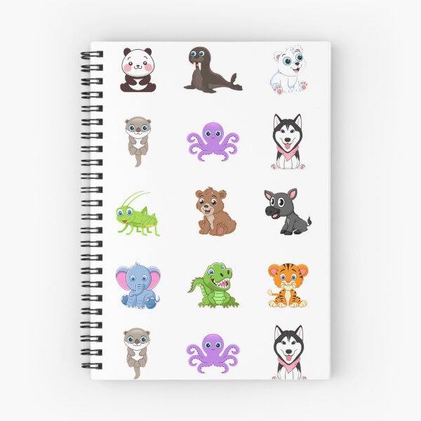 Item preview, Cute Baby Animals Print. Mixed Cartoon Baby Animals Pattern designed and sold by silviaol.