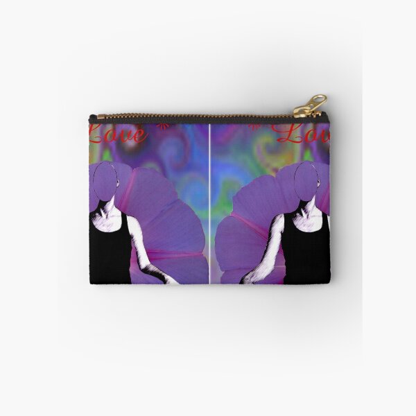 Item preview, Self-portrait of artist Vata, accompanied by purple Volubilis, Love designed and sold by VataYellowSeed.