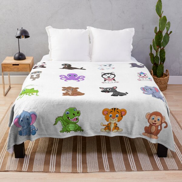 Item preview, Cute Baby Animals Print. Mixed Cartoon Baby Animals Pattern designed and sold by silviaol.