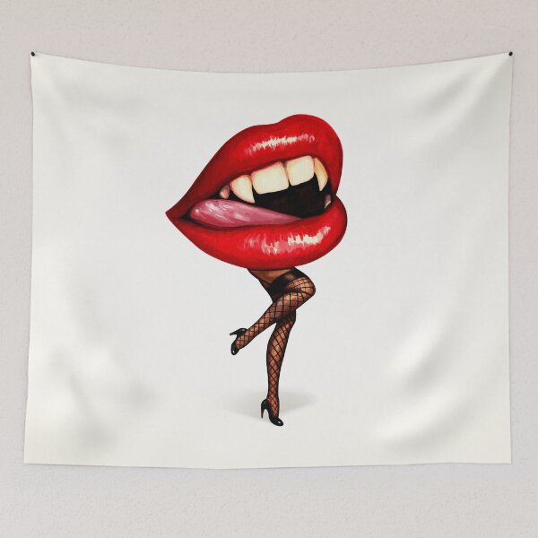 Item preview, Vampire Lips Pin-Up designed and sold by Kelly  Gilleran.