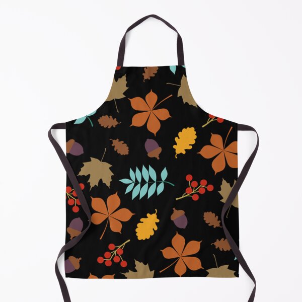 Item preview, Fall Autumn Pattern- Red Orange Yellow Leaves, Acorns, Berries, Fall Leaves Print designed and sold by silviaol.