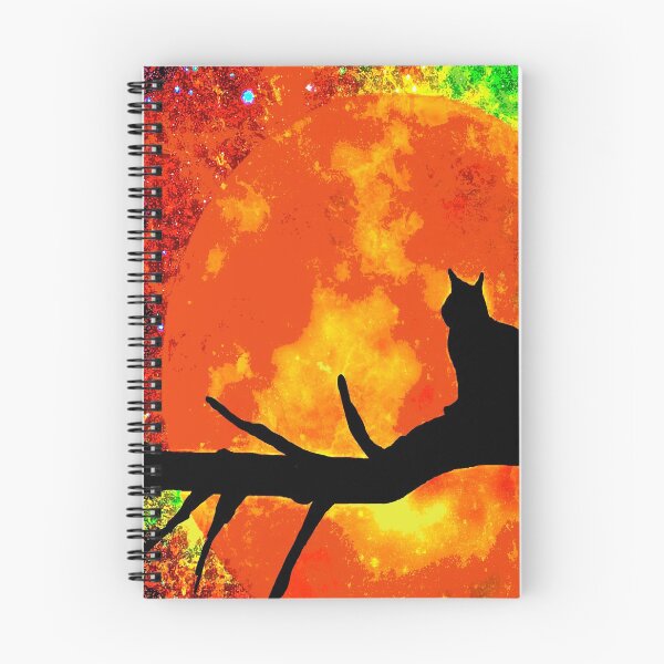 Item preview, BLACK CAT FIRE HARVEST MOON BLACK TREE designed and sold by Overthetopsm.