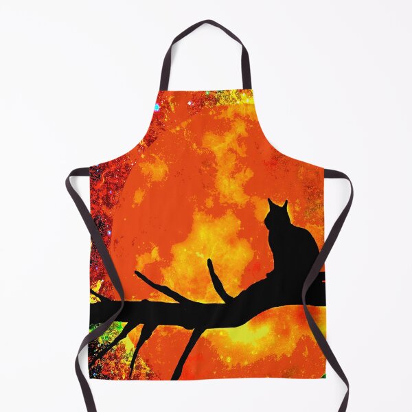 Item preview, BLACK CAT FIRE HARVEST MOON BLACK TREE designed and sold by Overthetopsm.