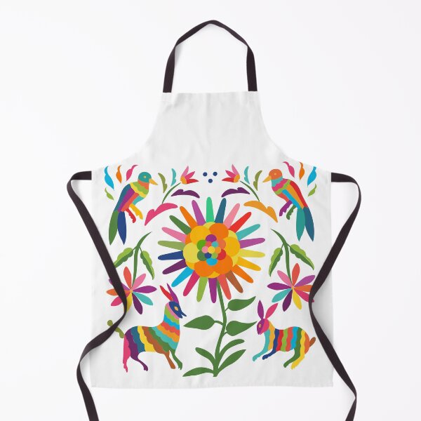 Item preview, Mexican Otomí Floral Composition with birds, a goat, and a rabbit by Akbaly designed and sold by Akbaly.