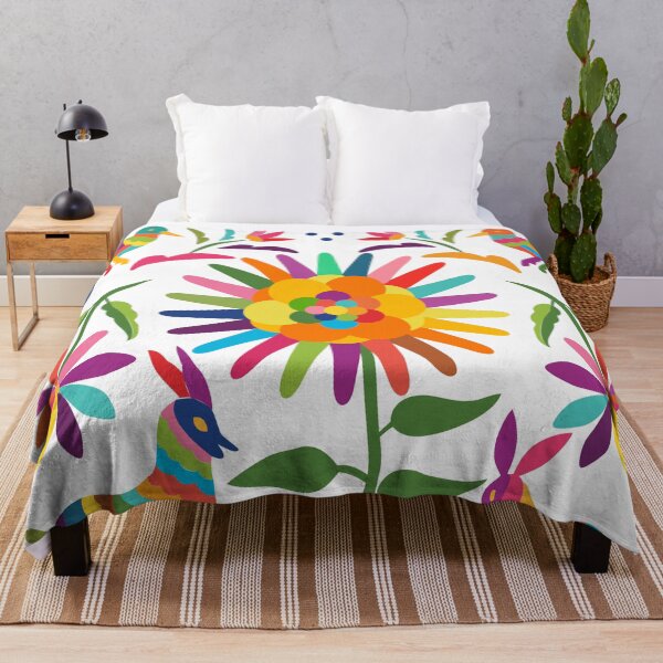 Item preview, Mexican Otomí Floral Composition with birds, a goat, and a rabbit by Akbaly designed and sold by Akbaly.