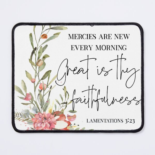 Item preview, His Mercies Are New Every Morning, Lamentations 3:23, Watercolor Scripture, Bible Verse, Inspirational Quote designed and sold by Dzhenka-Balimez.