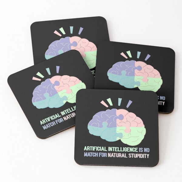Item preview, Artificial intelligence versus natural stupidity quote designed and sold by ShineEyePirate.