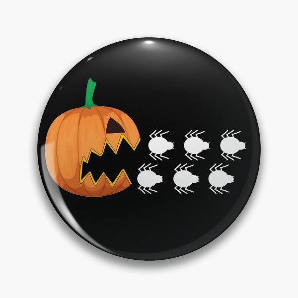 Item preview, Scary Pumpkin chasing spiders for Halloween designed and sold by alaechamlal.