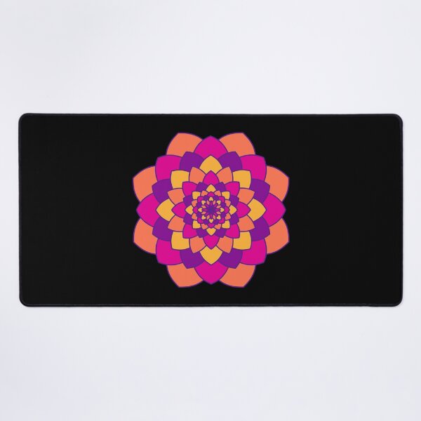 Item preview, Sunset Flower- pattern in purple, pink, orange and yellow designed and sold by nathanielmeeart.