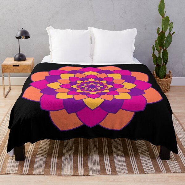 Item preview, Sunset Flower- pattern in purple, pink, orange and yellow designed and sold by nathanielmeeart.