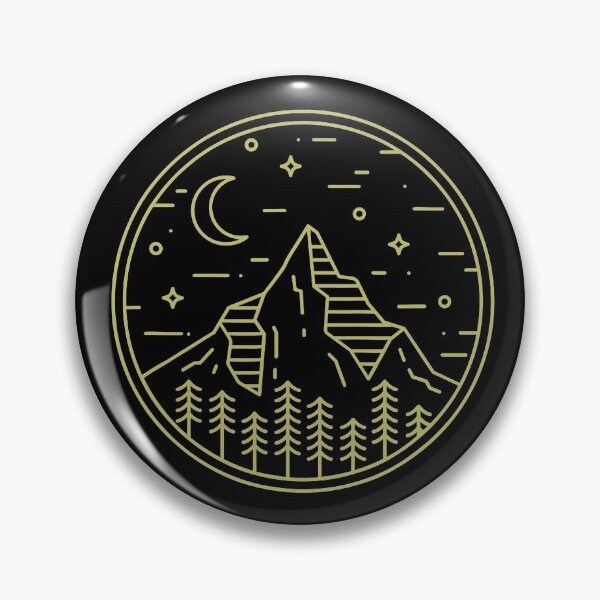 Item preview, Geometric Mountains Line Art Sun Moon Landscape designed and sold by theDlab.