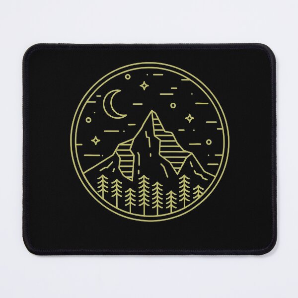 Item preview, Geometric Mountains Line Art Sun Moon Landscape designed and sold by theDlab.