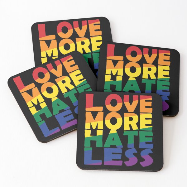 Item preview, Coloured Love More Hate Less DESIGN  designed and sold by Solotree.