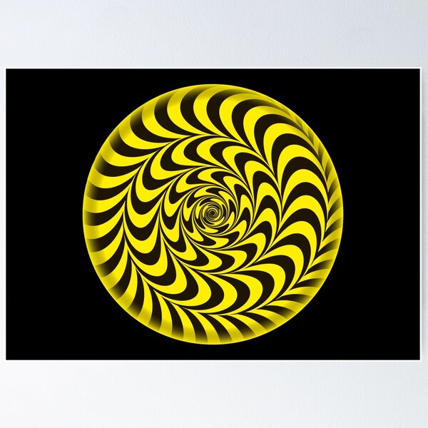 Abstract blue Trippy optical illusion- optical illusion  Poster