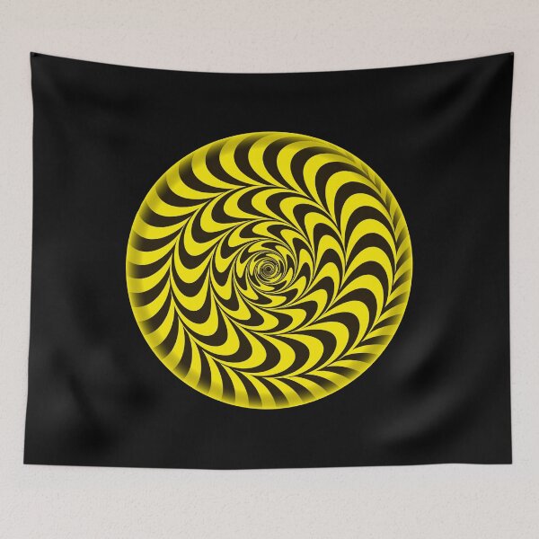 Item preview, Circle black and yellow Trippy optical illusion  designed and sold by Designs Of all kinds.