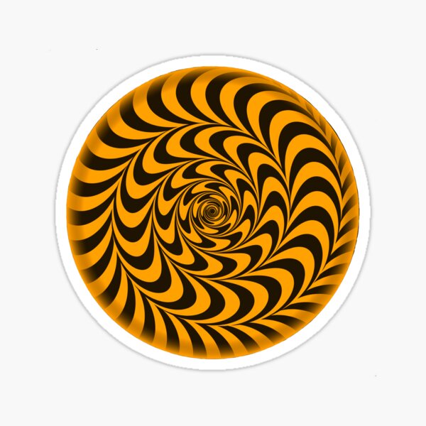 Item preview, Circle black and orange Trippy optical illusion  designed and sold by Designs Of all kinds.