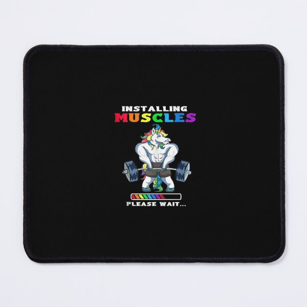 Item preview, Installing Muscles Please Wait Funny Unicorn Gym designed and sold by Shopyfine.